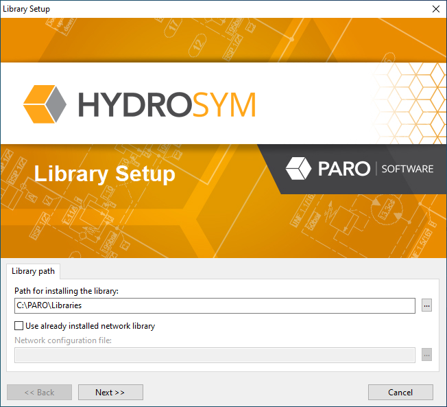 HydroSym Library Setup Screenshot